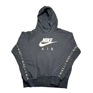 Nike Air‎ Hoodie Pullover Sweatshirt Spell Out Logo Black Comfy Women's